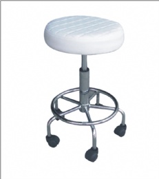 TF41 White Adjustable Rolling Stool Tattoo Tattoo Stool