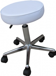 TF42 White Tattoo Stool Chair, Hydraulic Adjustable Tattoo Stool Tattoo Equipment